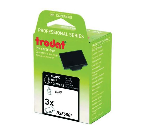 Lot de 3 recharges pour tampon/dateur Trodat - Rouge - 5030/5200/5430