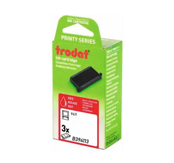 Lot de 3 recharges pour tampon de poche - Noir - Modèle 9411
