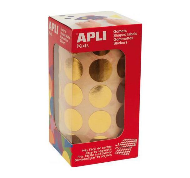 Lot de 3 rouleaux gommettes rondes 20mm