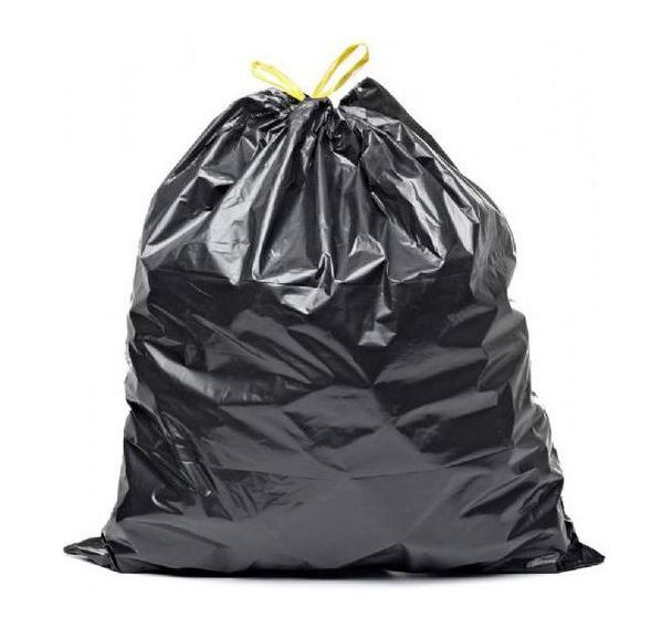 Lot de 400 Sac poubelle à lien coulissant- Déchets courants- 50L -Noir