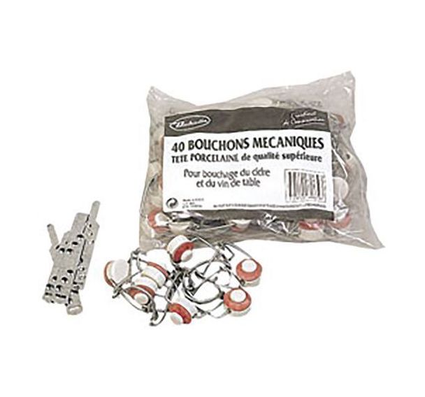 Lot de 40 Bouchons mécaniques en tête de porcelaine