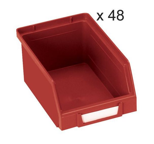 Lot de 48 bacs à bec Kangourou - Longueur 165 mm - 1 L - Manutan Expert