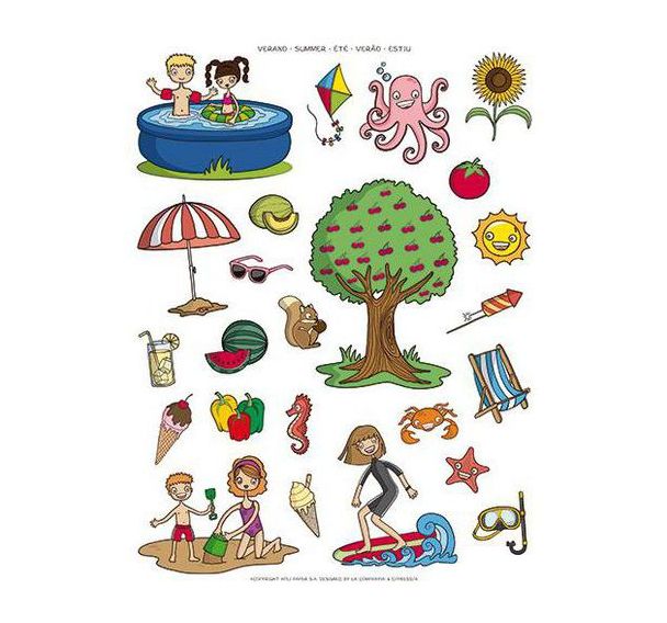 Lot de 48 feuilles gommettes repositionnables