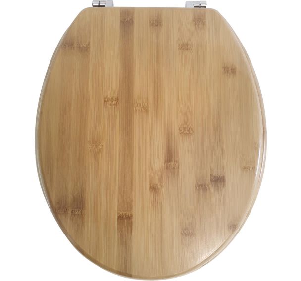 Lot de 4 Abattant WC Bambou - Frein de chute