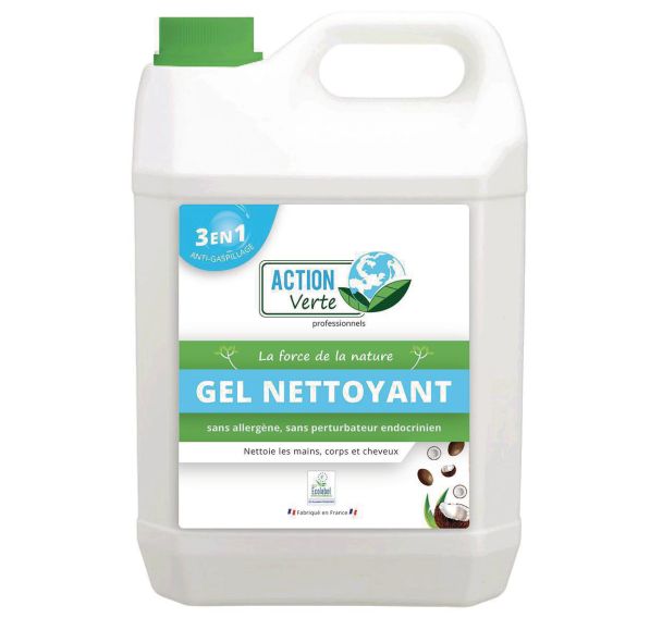 Lot de 4 Action Verte savon mains corps et cheveux coco 5L - Lot de 4