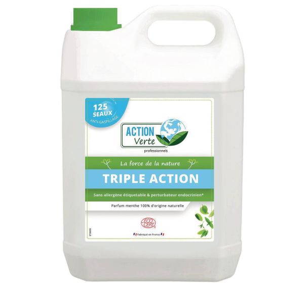 Lot de 4 Action Verte triple action menthe sols concentré Ecocert 5L