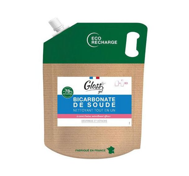 Lot de 4 Bicarbonate de soude eco recharge - 2,5L - Gloss