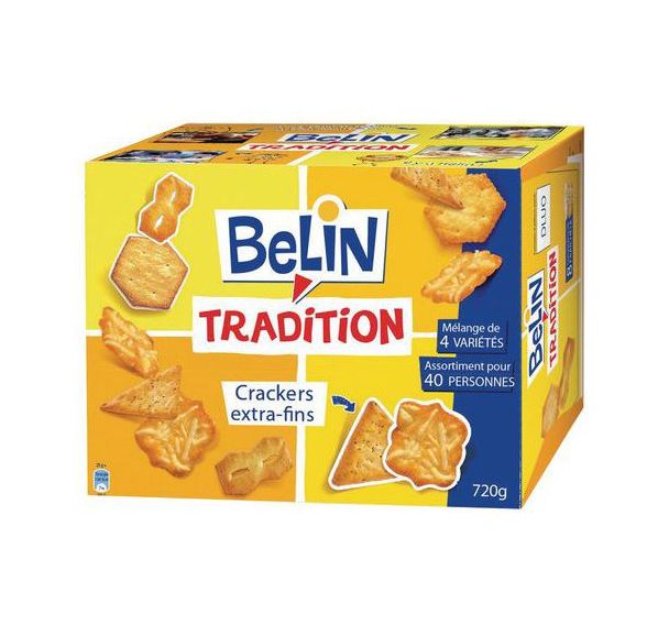 Lot de 4 Biscuits apéritifs BELIN TRADITION 720 G