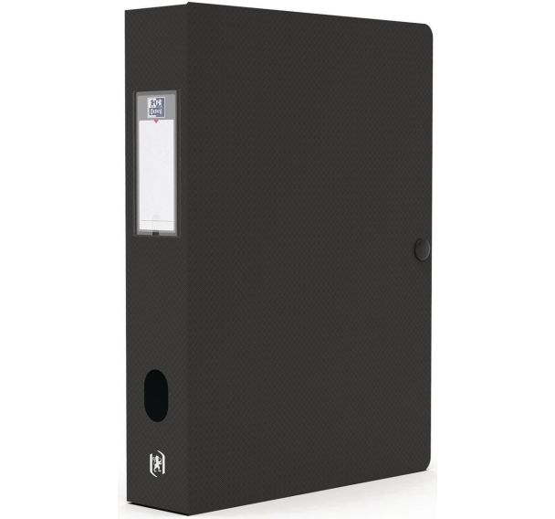 Lot de 4 Boite Oxford Memphis 24x32 Dos 60mm Polypro - Noir