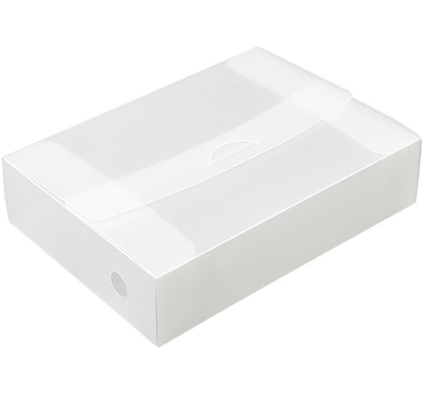 Lot de 4 Boite de classement A4: 75 mm: clasp: transparent