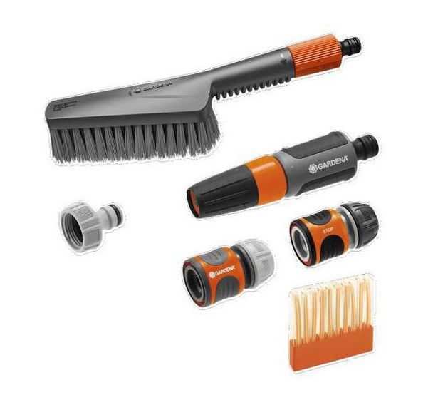 Lot de 4 Brosse lavage à main S poils souples avec raccordement