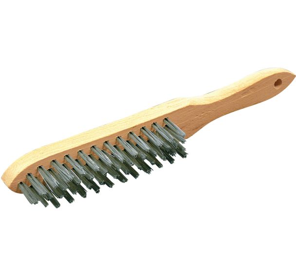 Lot de 4 Brosse métallique 4 rangs en inox