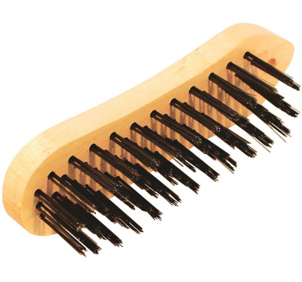 Lot de 4 Brosse métallique violon 5 rangs en acier trempé