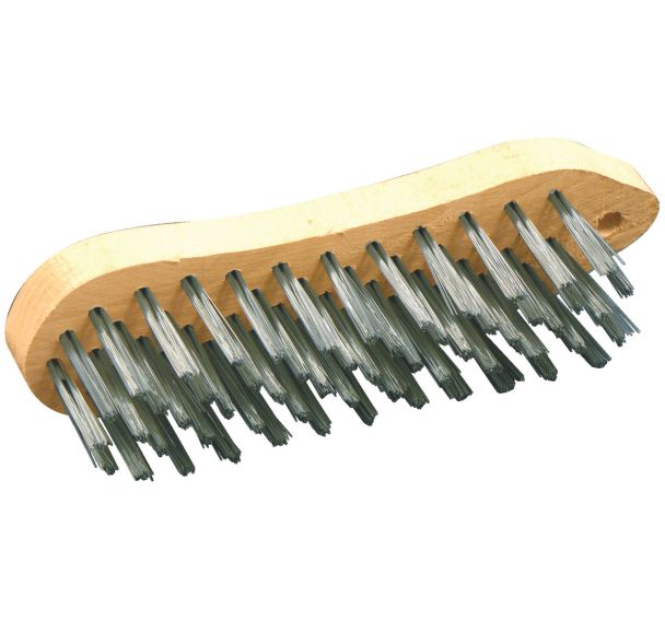 Lot de 4 Brosse métallique violon 5 rangs en inox