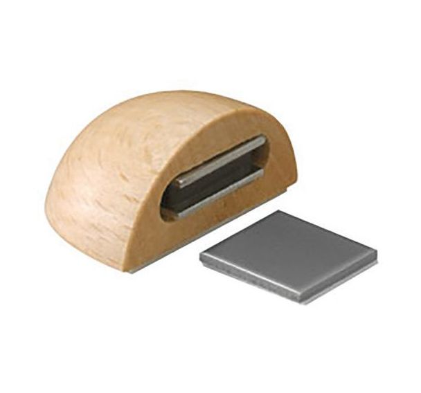 Lot de 4 Butée de porte arrêt magnétique blanc imitation