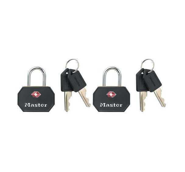 Lot de 4 Cadenas TSA 4681EURTBLK - Master Lock