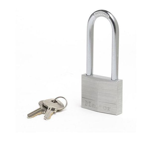 Lot de 4 Cadenas à clé aluminium avec grande hanse 9150EURDLJ