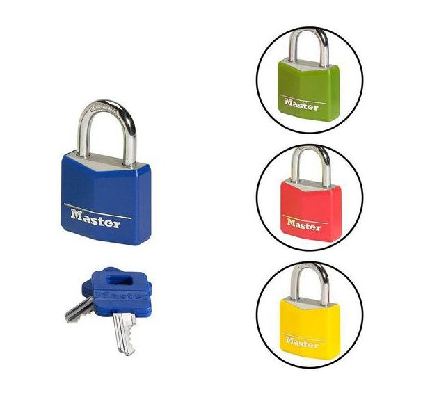 Lot de 4 Cadenas à clé en aluminium massis