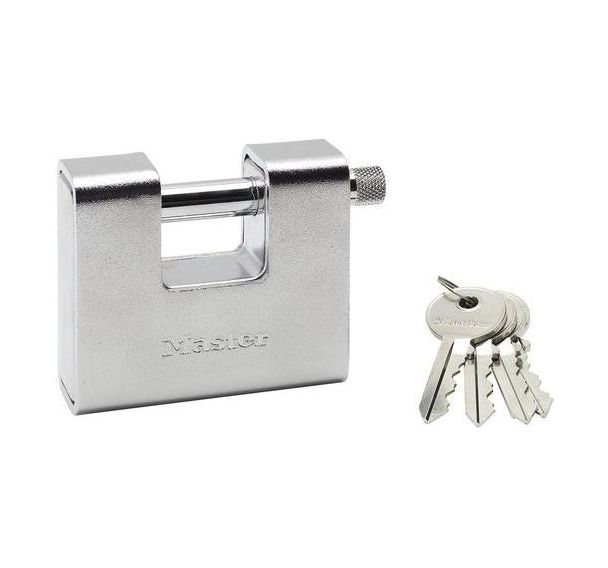 Lot de 4 Cadenas à clé rectangulaire blindé