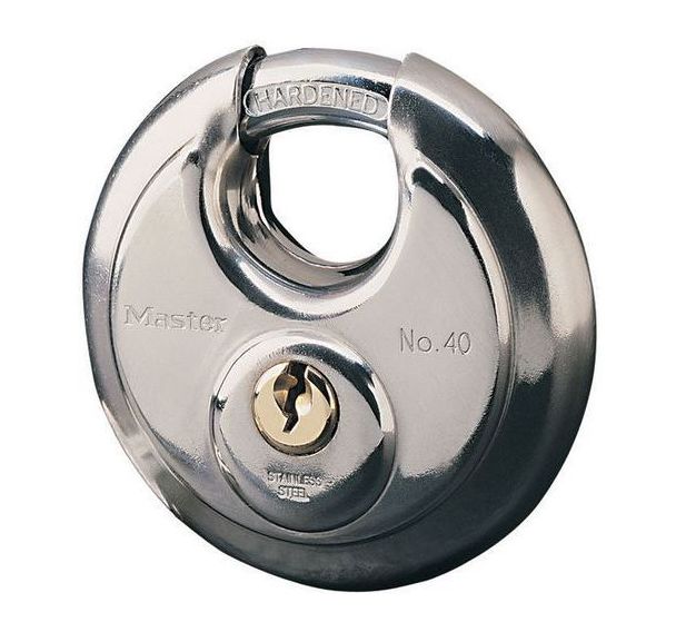 Lot de 4 Cadenas à clés en inox - Rond - Largeur 70 mm