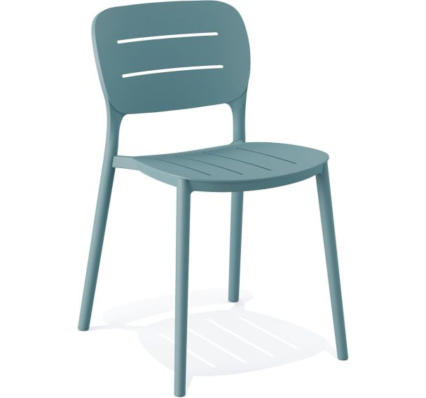 Lot de 4 Chaise empilable PROPI en PP - Bleu