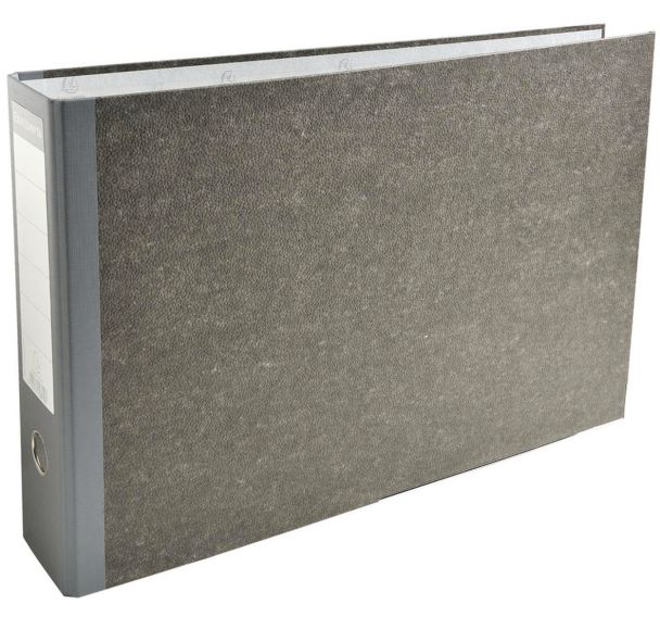 Lot de 4 Classeur à levier marbre gris dos de 80mm A3 horizontal