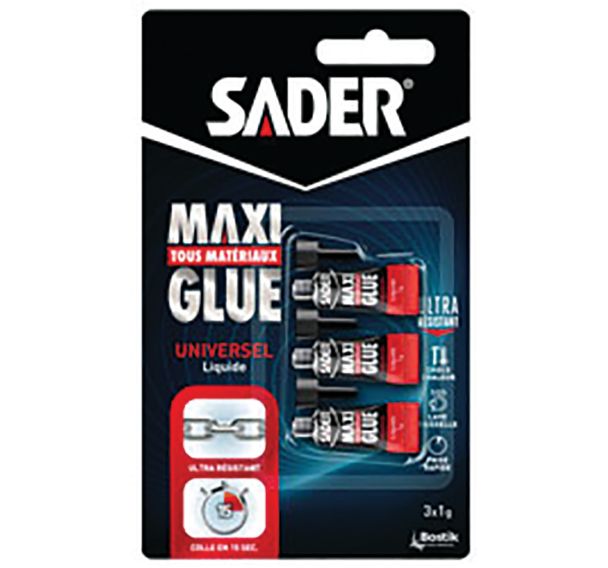 Lot de 4 Colle liquide 3x1g  pour petites réparations du quotidien