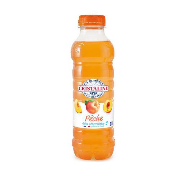 Lot de 4 Cristaline Pêche pack de 6
