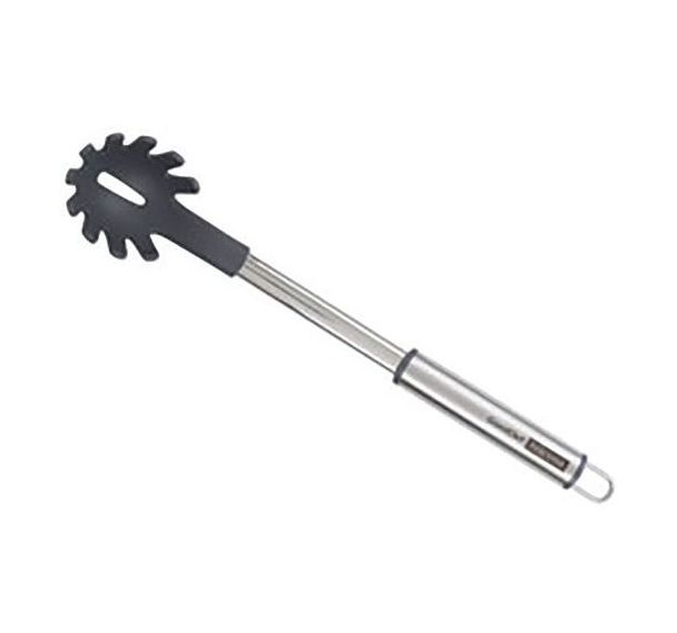 Lot de 4 Cuillère à spaghetti en inox et manche en nylon