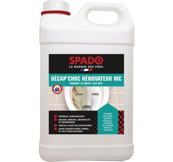 Lot de 4 Décapant et rénovateur WC en bidon de 3L