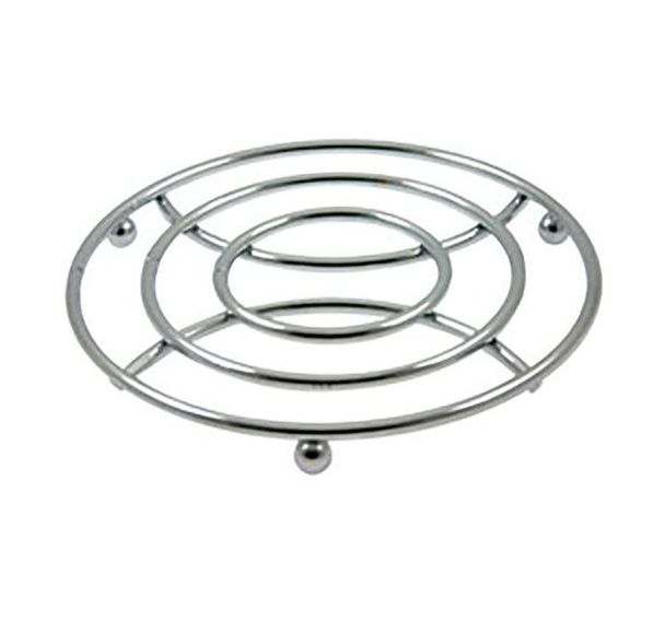 Lot de 4 Dessous des plats dond de 18cm chromé