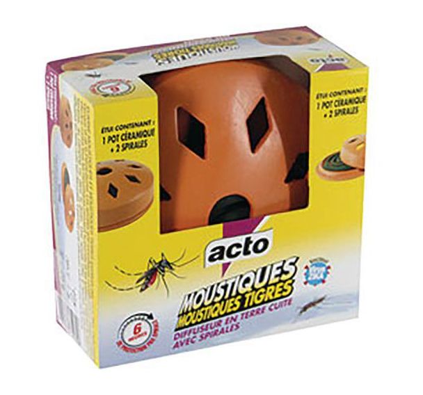 Lot de 4 Diffuseur en terre cuite anti moustiques