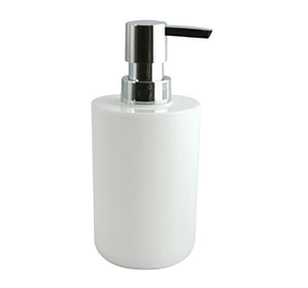Lot de 4 Distributeur de savon Inagua blanc polyrésine