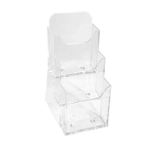 Lot de 4 Distributeur monobloc prospectus (1/3 a4) (3 compartiments)