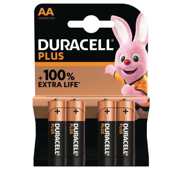 Lot de 4 Duracell Plus 100% AA X4