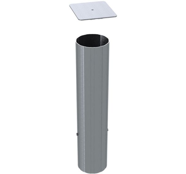 Lot de 4 Fourreaux rond en aluminium diam. 102 mm