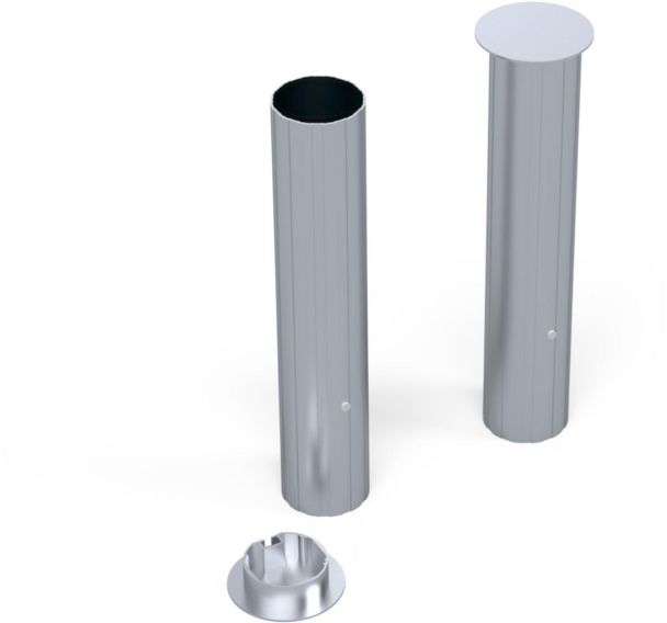 Lot de 4 Fourreaux rond en aluminium diam. 90 mm
