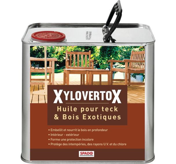 Lot de 4 Huile pour teck et bois exotiques de 2,5 l