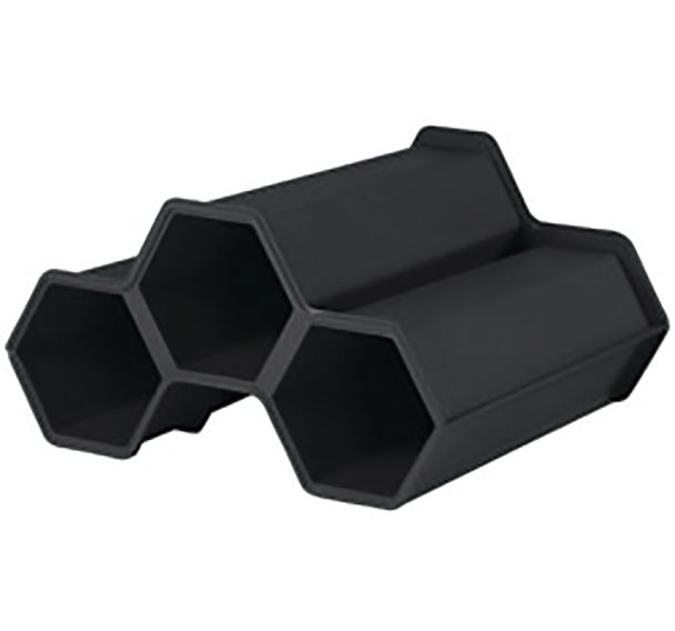 Lot de 4 Mini cave grise pour 3 bouteilles