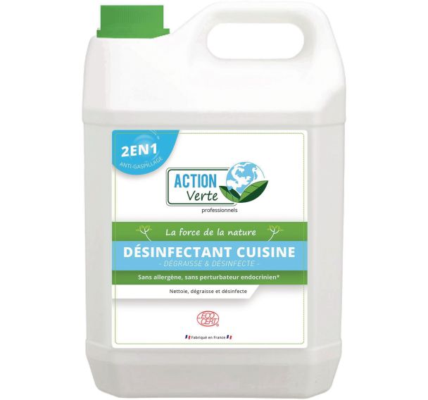 Lot de 4 Nettoyant désinfectant en bidon de 5L