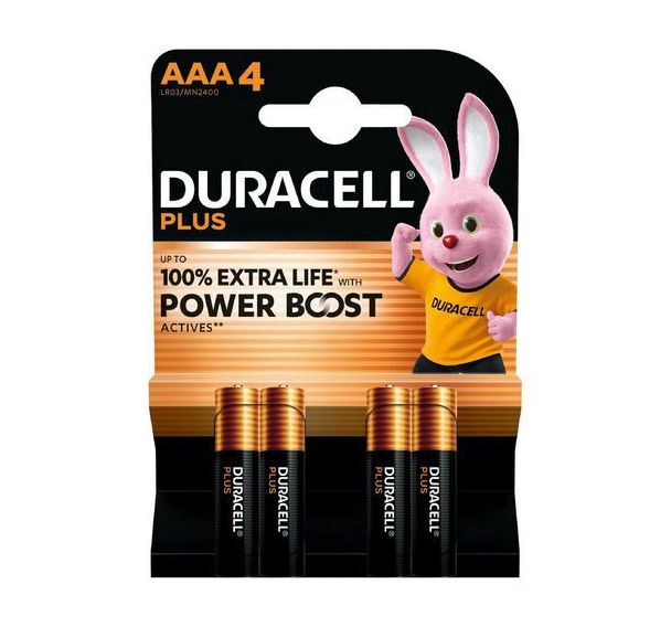 Lot de 4 Pile alcaline AAA Plus Powerboost - Duracell