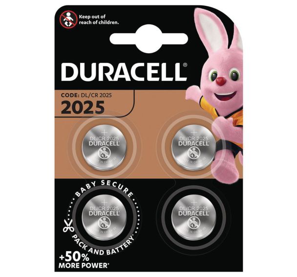 Lot de 4 Pile bouton lithium DL 2025 Lot de 4 Duracell