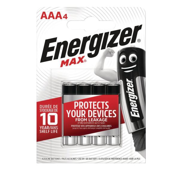 Lot de 4 Piles Max AAA - Lot de 4 - Energizer