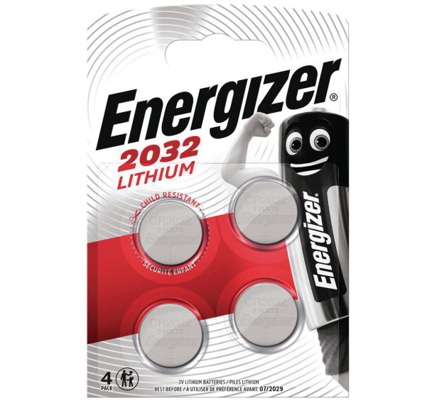 Lot de 4 Piles energizer miniature Lithium CR 2032 - Lot de 4
