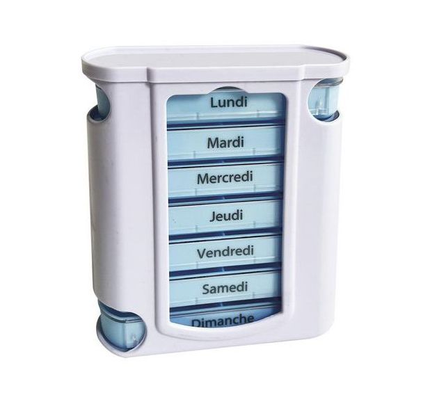 Lot de 4 Pilulier hebdomadaire matin/ midi/ soir/ nuit 10040