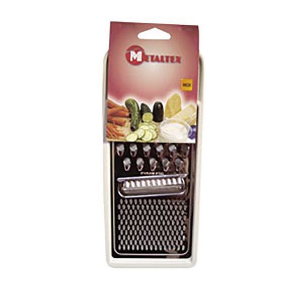 Lot de 4 Râpe légumes plate en inox entourage plastique