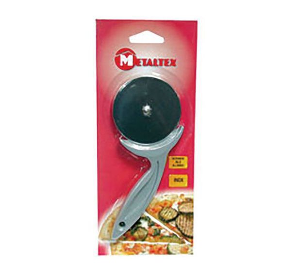 Lot de 4 Roulette coupe pizza en inox et manche en aluminium époxy