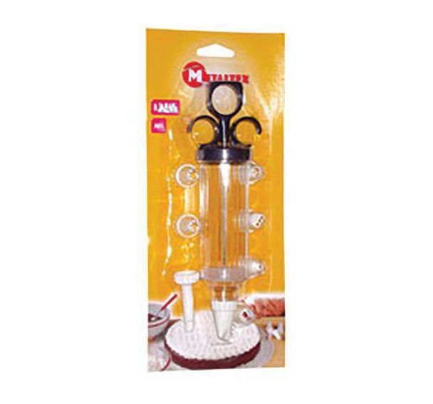 Lot de 4 Seringue de décoration pâtisserie piston et 8 douilles 12cl