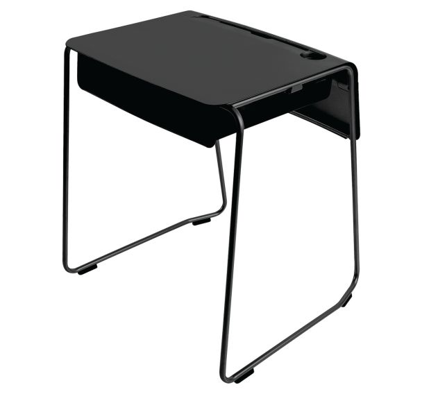 Lot de 4 Tables universitaires GROM+casier plateau noir époxy noir