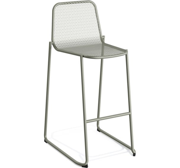 Lot de 4 Tabouret empilable MASE en métal - Vert